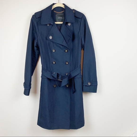 JACQUI-E Black Label Ashley Navy Trench - Picture 5 of 11